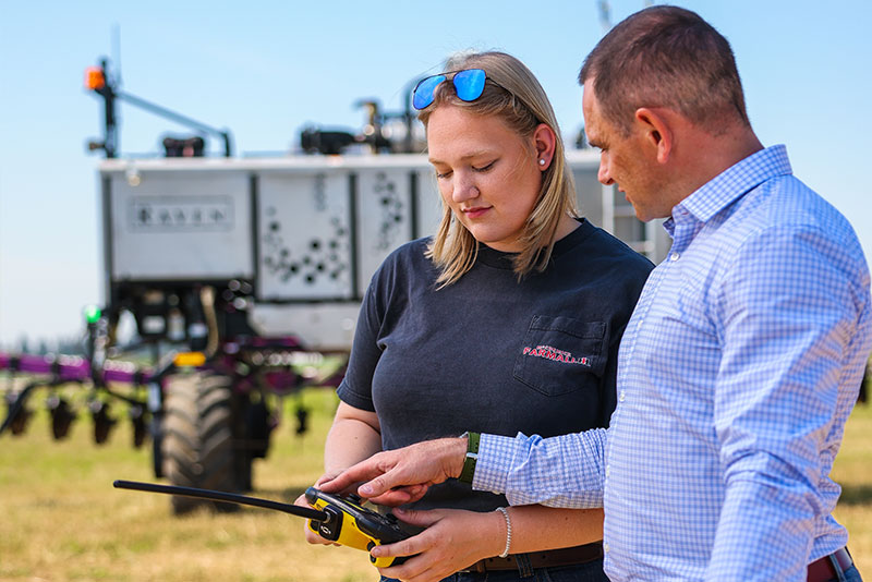 Smart Agriculture Students with in a field